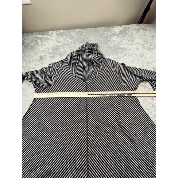 Jones New York Womens 1X Black Striped Cowl Neck Long Sleeve Top Pullover Scoop - Picture 4 of 10